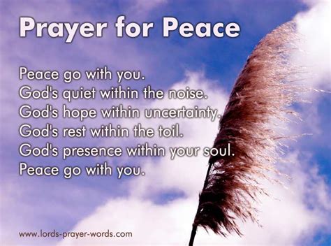 prayers for peace and comfort